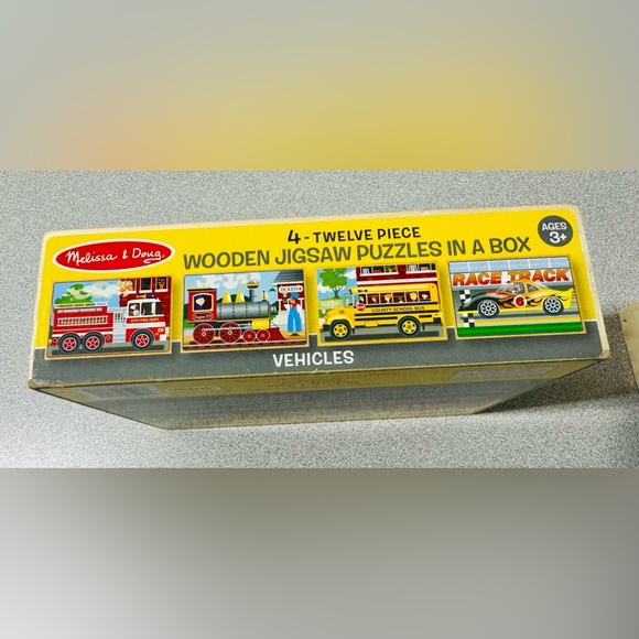 🚦🚦 Bundle 2 puzzles for $12 Melissa & Doug Vehicles Wooden Puzzle(48 pcs) - Picture 2 of 8